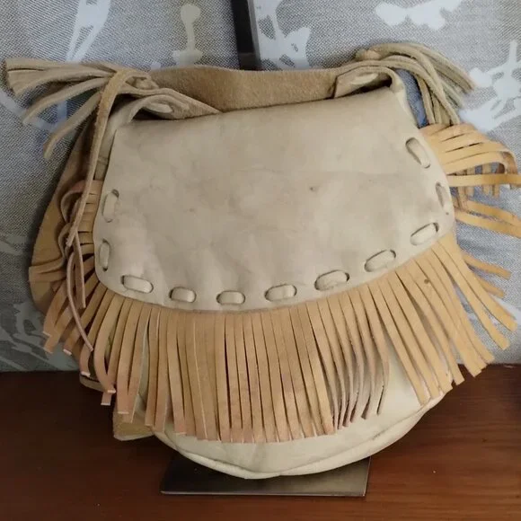 Raw Leather Fringed Crossbody - Picture 2 of 8